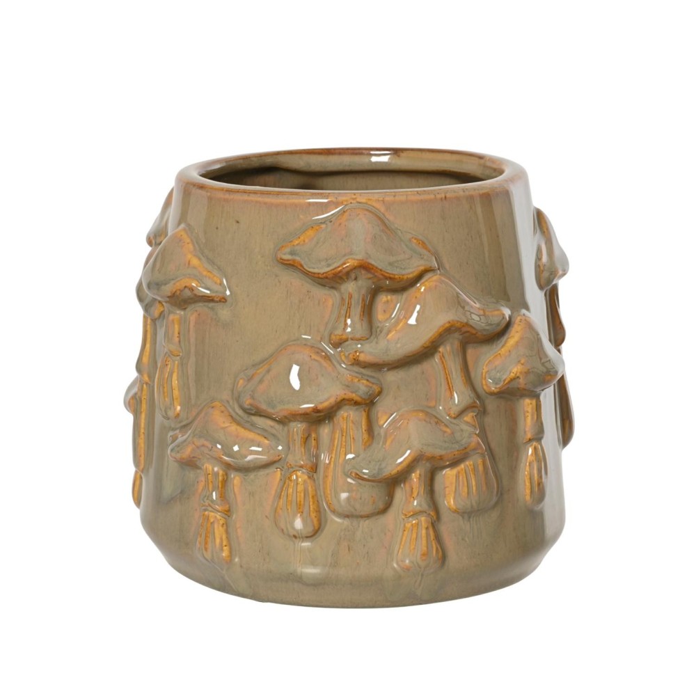 VASO CERAMICA MOTIVO FUNGO H16.5